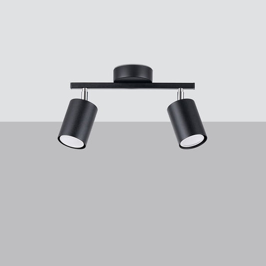 LEMMI 2 plafondlamp 2 richtbare spots GU10 zwart