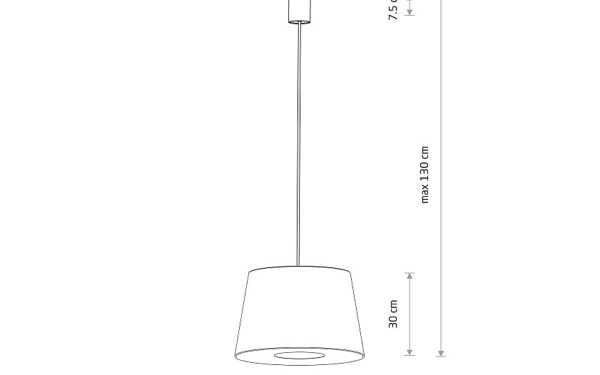 TUTOIA hanglamp maattekening