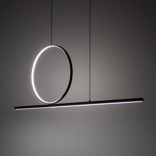LINEO LED hanglamp zwart sfeerbeeld