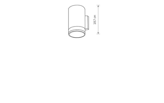 Rockaro E27 buitenwandlamp spot IP44 grafiet