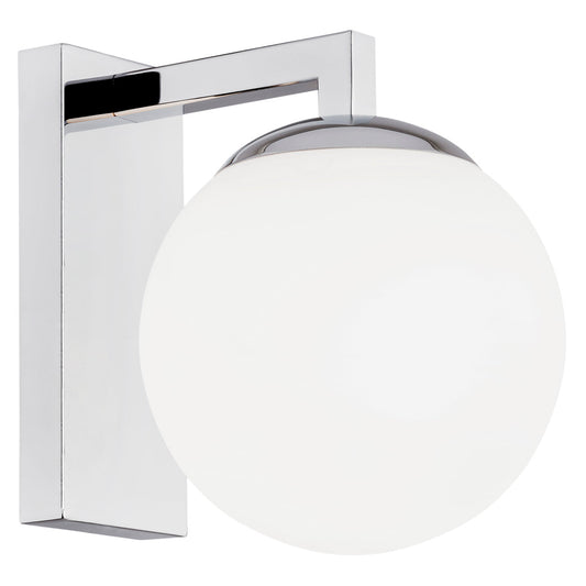 Aspen wandlamp Opaalglas-chroom