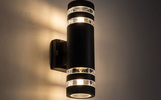 Sieraro E27 buitenwandlamp up-down IP54 zwart