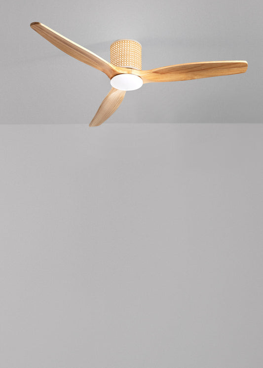 Rattavo plafondventilator licht rotan