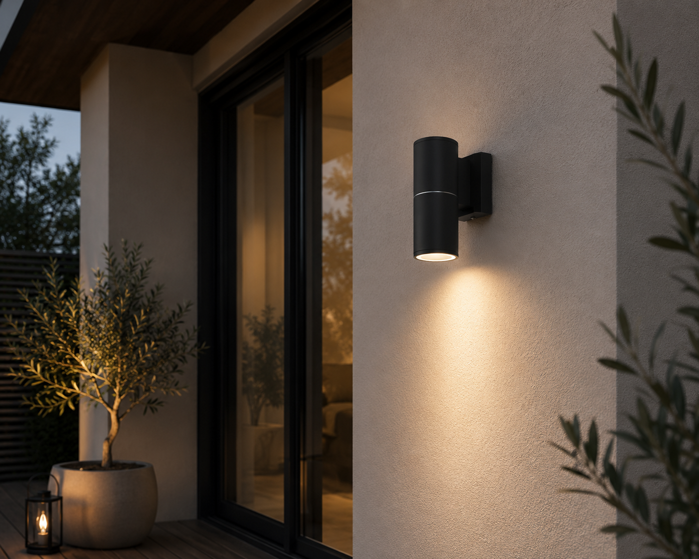 Exaro GU10 buitenwandlamp IP54 zwart