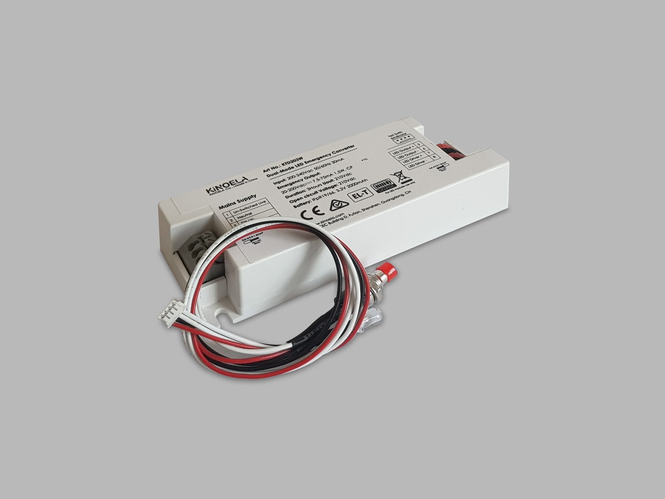 LED2 6319700 noodverlichting driver 20-200V 2W 3 uur
