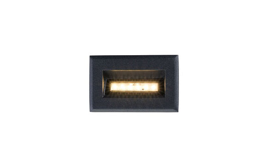 Bayano LED inbouw buitenwandlamp IP65 zwart