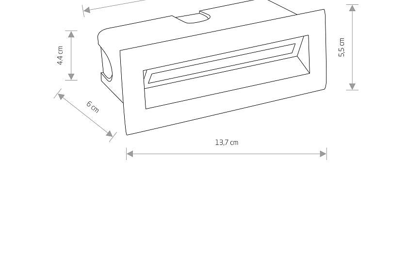 Bayano LED inbouw buitenwandlamp IP65 zwart