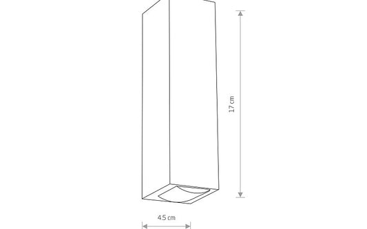 Lensaro LED buitenwandlamp accent smal IP54 zwart