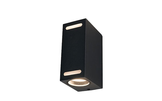 Assano GU10 buitenwandlamp IP54 zwart