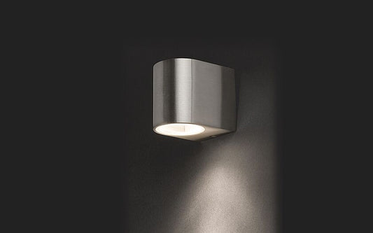 Arisaro GU10 buitenwandspot IP54 zilver