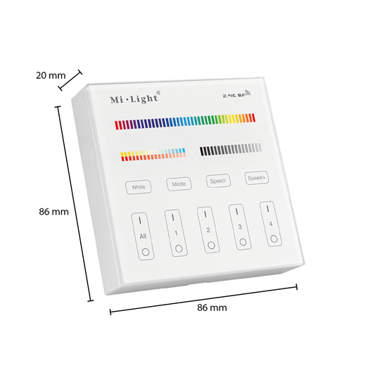 Mi-Light Afstandsbediening 4 Groepen RGB+CCT (B4)