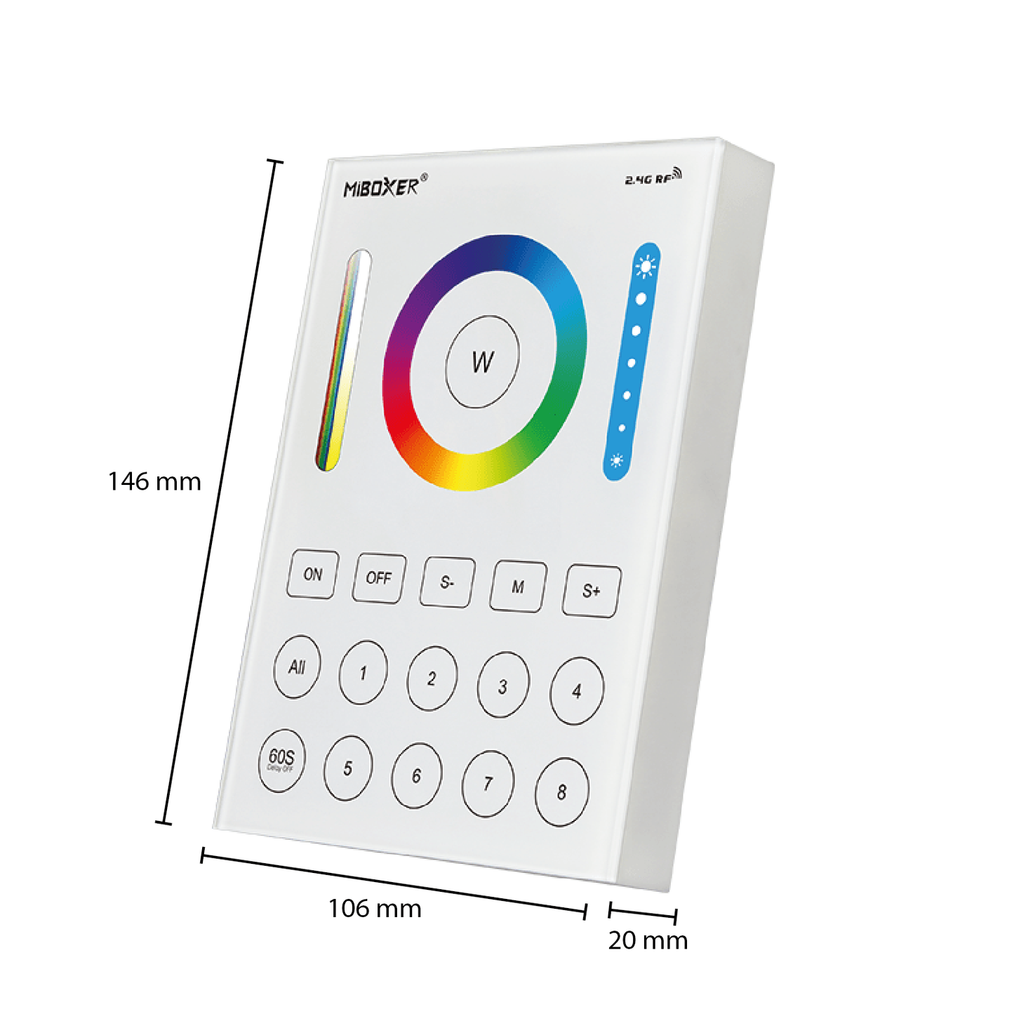 Mi-Light Fernbedienung 8 Zonen RGB+CCT (B8)