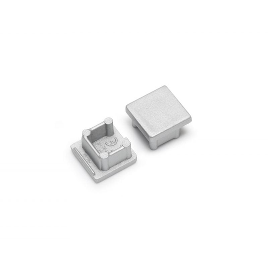 End cap Smart 10mm zilver zonder kabelopening