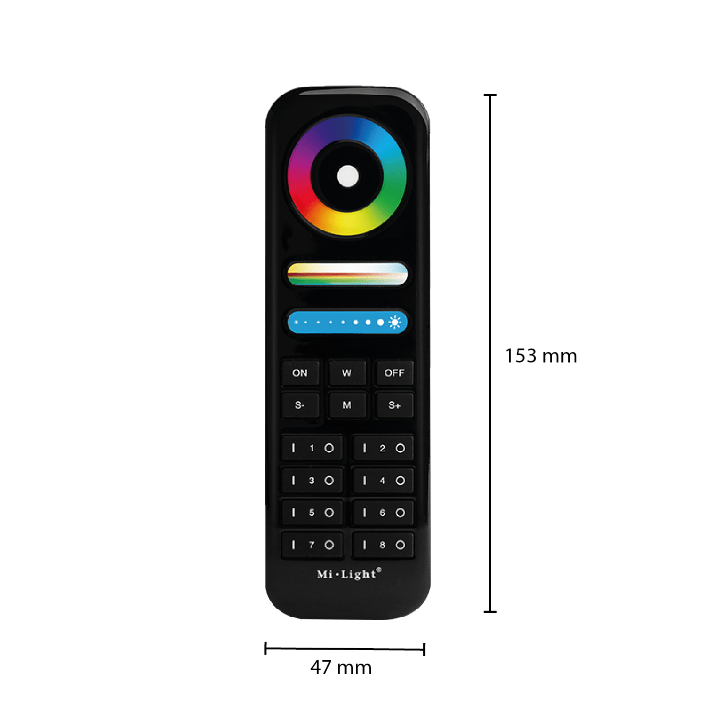Mi-Light Remote Control 8-Zone RGB+CCT Black (FUT089-B)