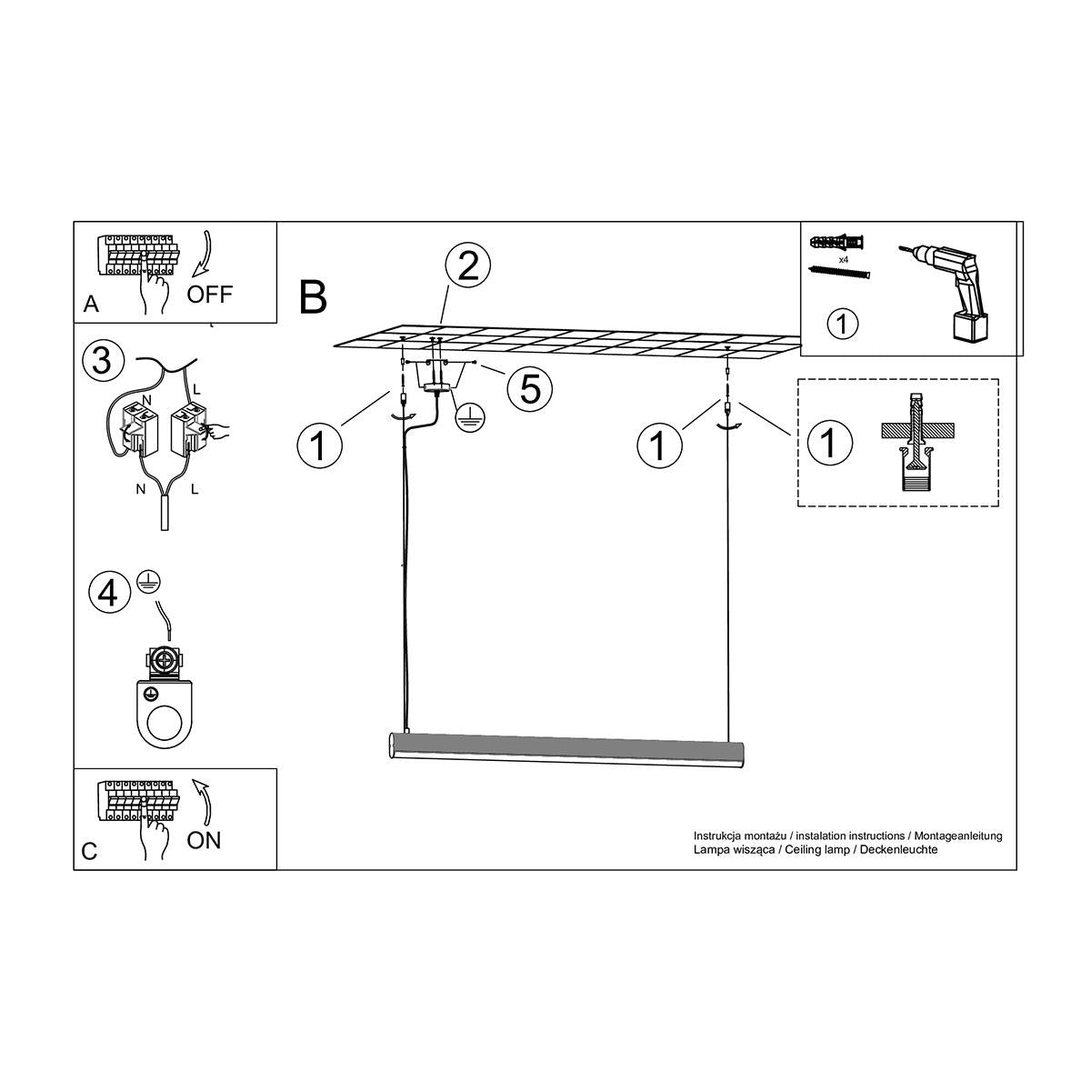 Farge Line Rosafarbene LED-Hängeleuchte