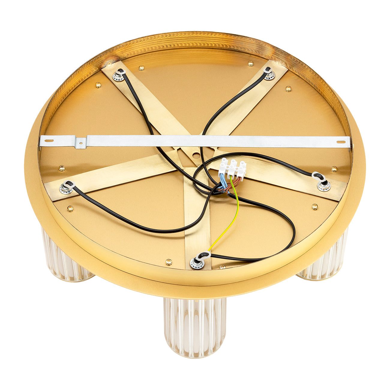 Hampton plafondlamp Geborsteld messing