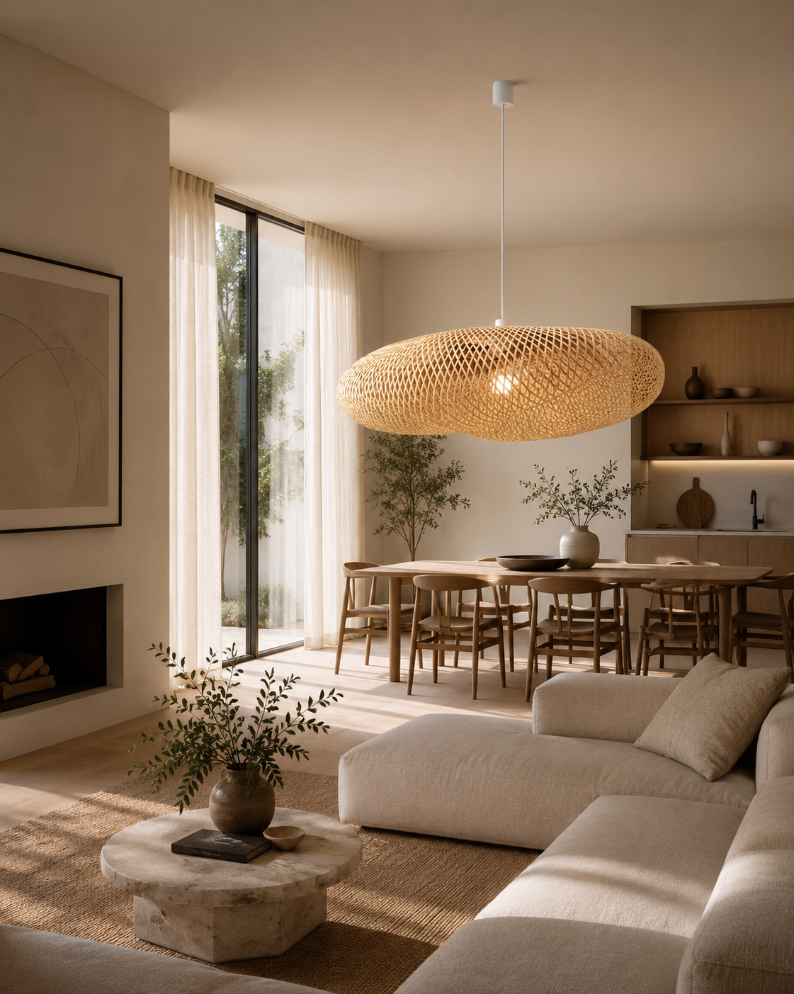 HAVANA bamboe hanglamp boho pendel E27