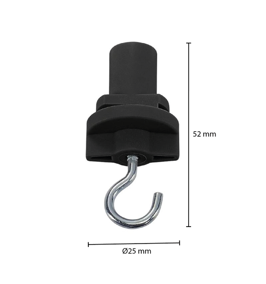 Lumexa 3-fase adapter met haak zwart