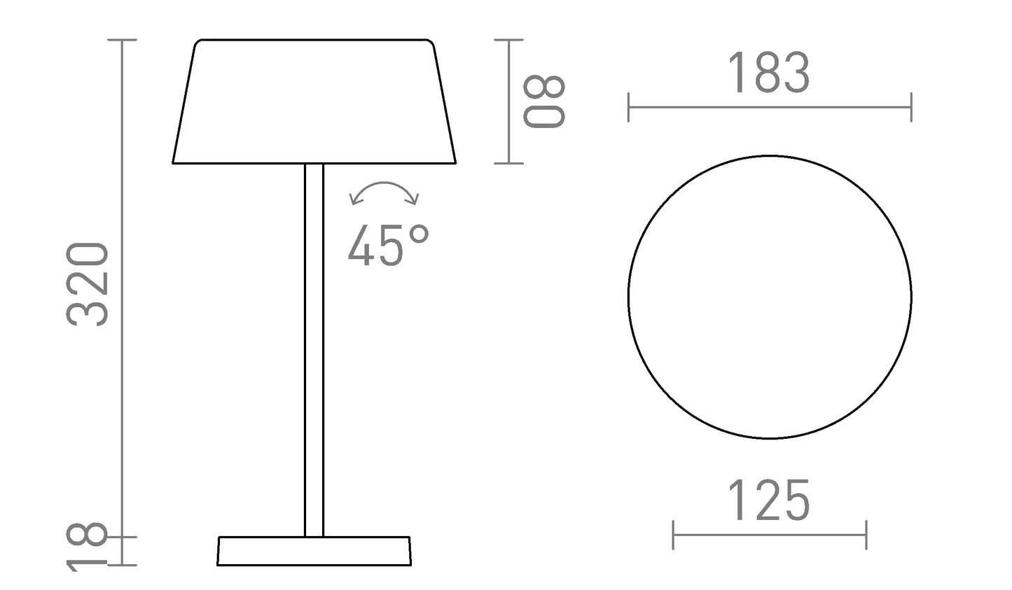 Noira | LED Tischleuchte dimmbar | schwarz oder weiß