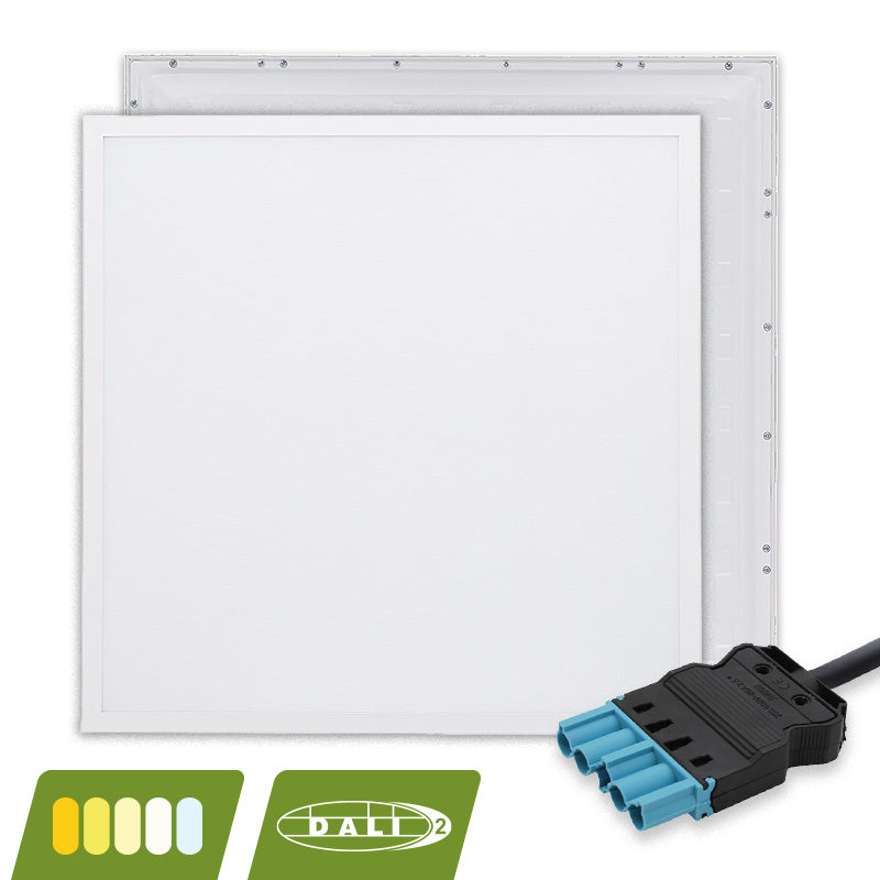Pro LED-Panel 60x60cm 30W DALI CCT-Schalter Weiß inkl. SWP Kabel