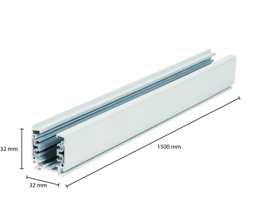 Lumexa 3-fase stroomrail 150 cm wit detail