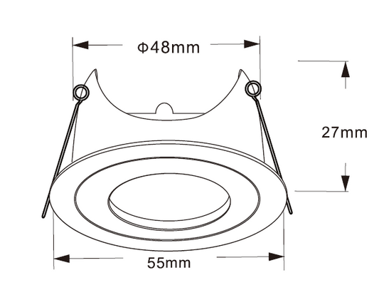 Parovo inbouwspot set 3W 3000K dimbaar zwart 55 mm