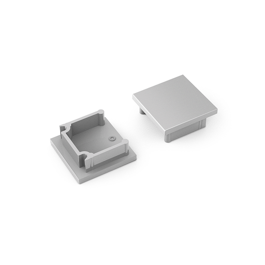 End cap Smart 16mm zilver BC3 set van 20