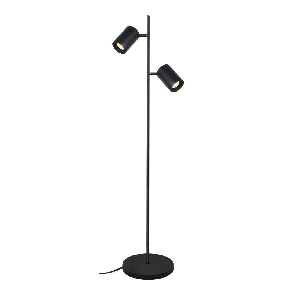 MEGANO 2-lichts vloerlamp 2× GU10 150 cm champagne of zwart