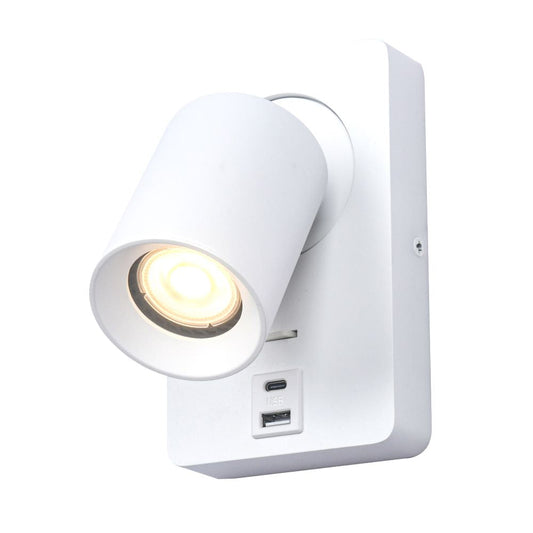 Wandlamp MEGANO USB - Wit