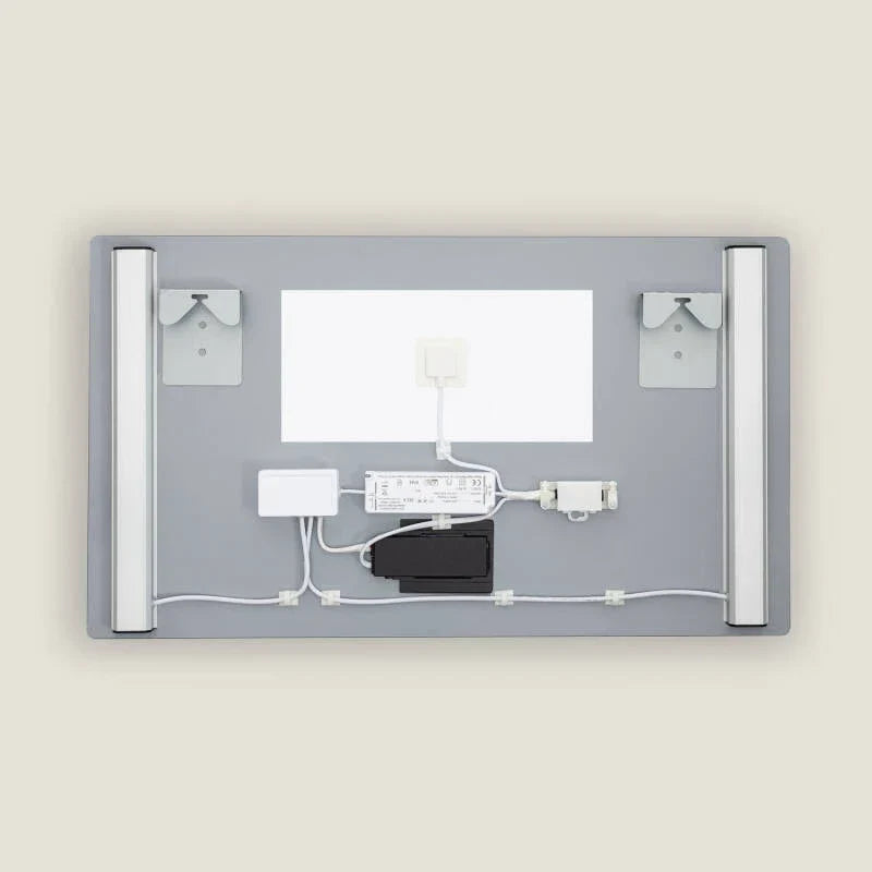 LED spiegel 60x80 cm klok modern badkamer sfeer
