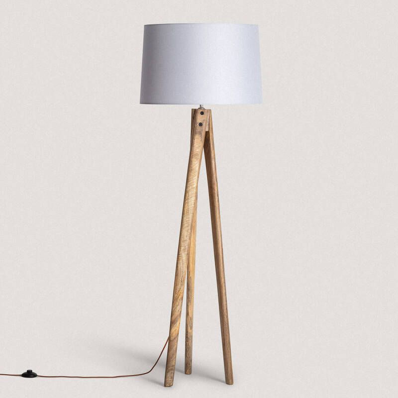 Kumavo staande lamp mangohout naturel