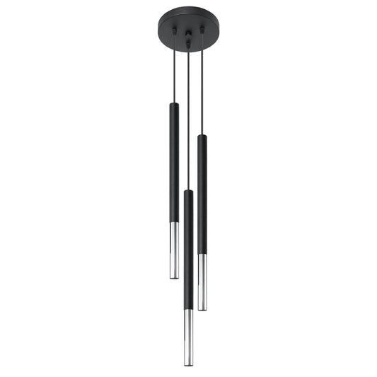 MOZAICA 3P ronde hanglamp 3x G9 zwart met chroom