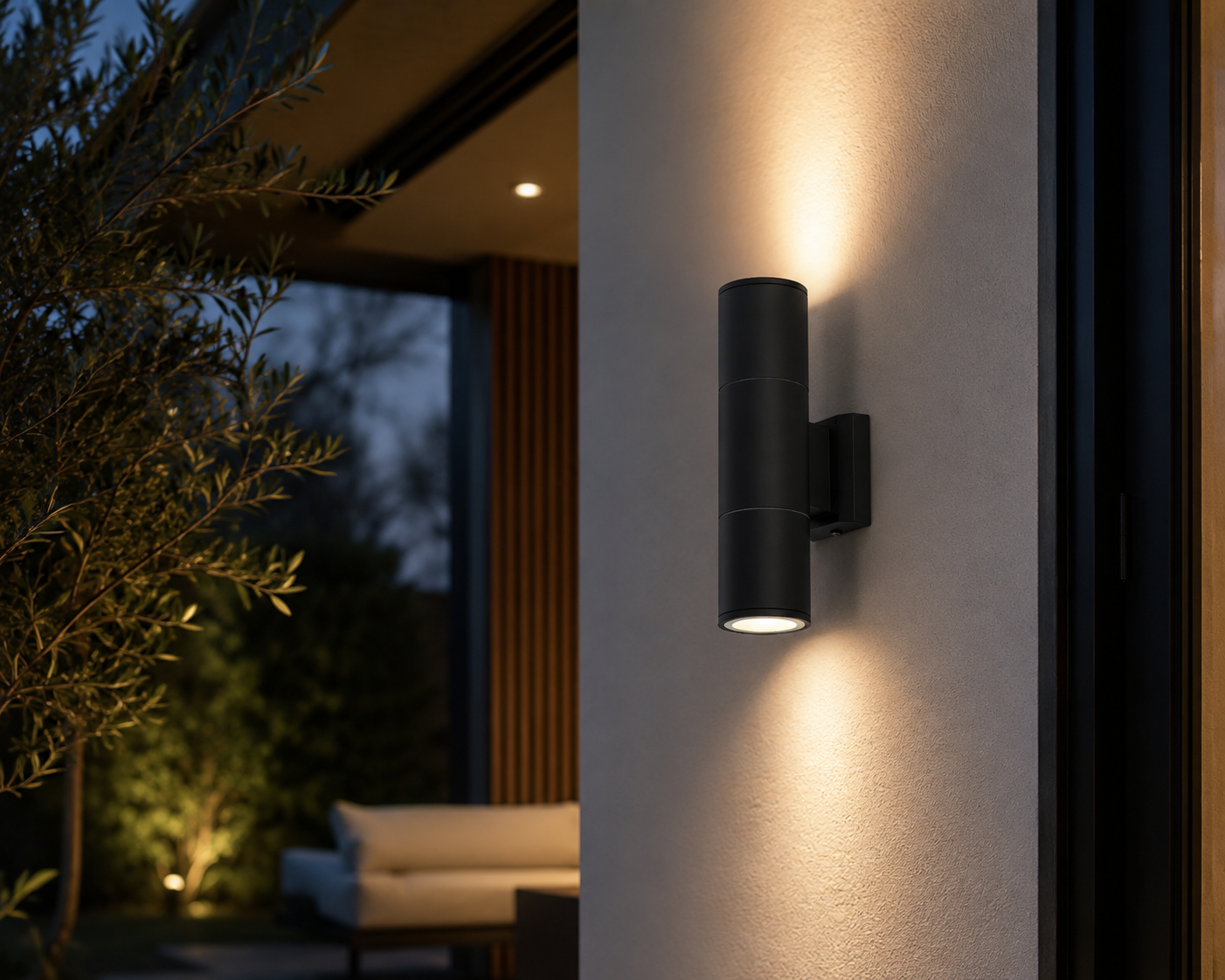 Exaro GU10 buitenwandlamp IP54 zwart