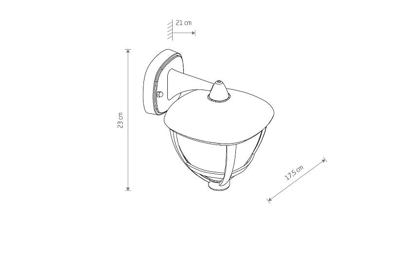 Ameliro E27 buitenwandlamp IP44 zwart