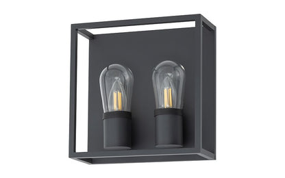 Margano E14 buitenwandlamp IP54 grafiet