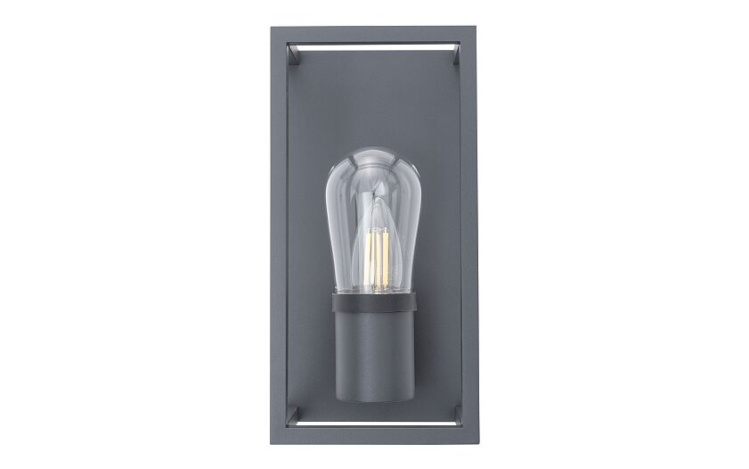 Margano E14 buitenwandlamp IP54 grafiet