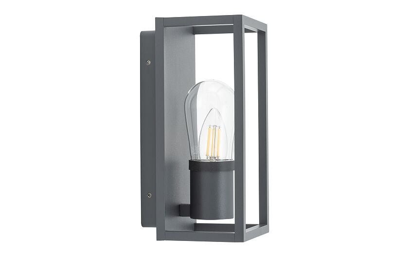 Margano E14 buitenwandlamp IP54 grafiet