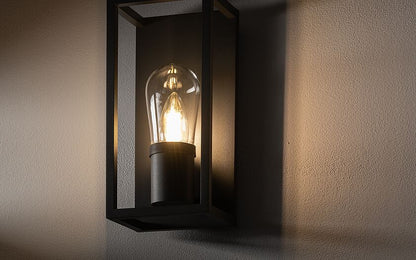 Margano E14 buitenwandlamp IP54 grafiet