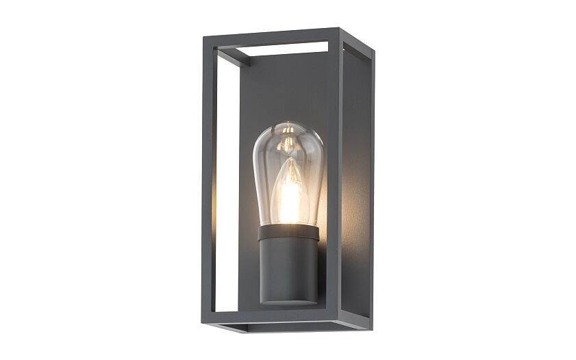 Margano E14 buitenwandlamp IP54 grafiet