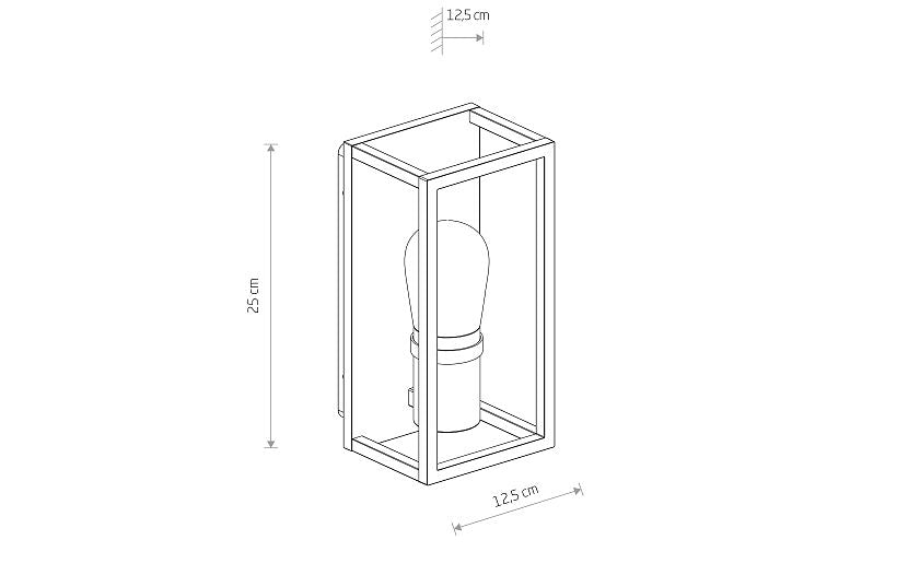 Margano E14 buitenwandlamp IP54 grafiet