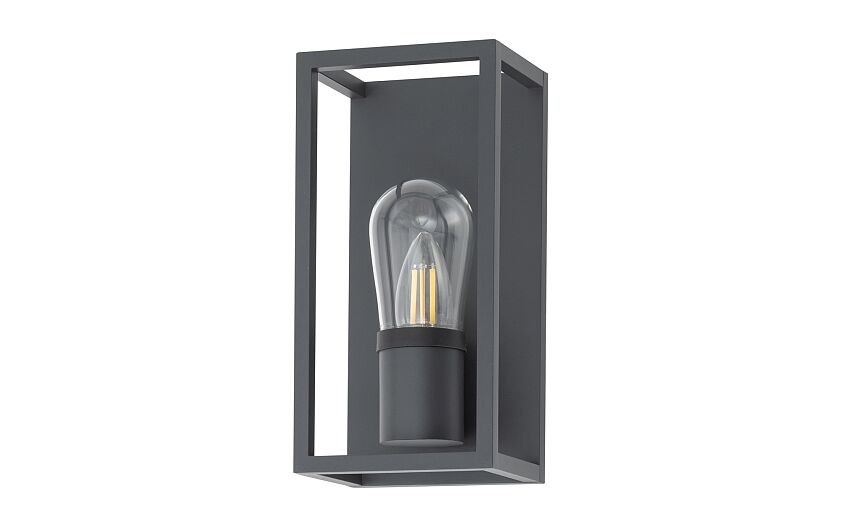 Margano E14 buitenwandlamp IP54 grafiet