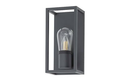 Margano E14 buitenwandlamp IP54 grafiet