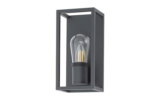 Margano E14 buitenwandlamp IP54 grafiet