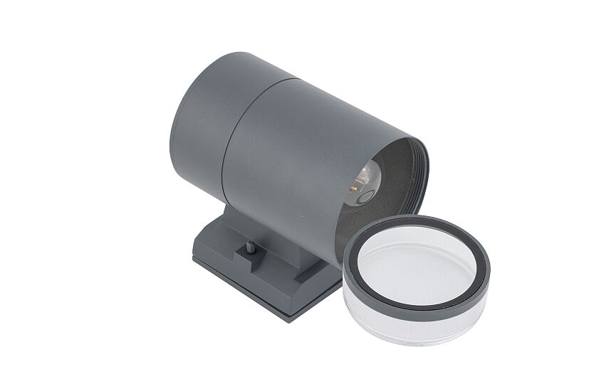 Rockano E27 buitenwandlamp spot IP44 grafiet