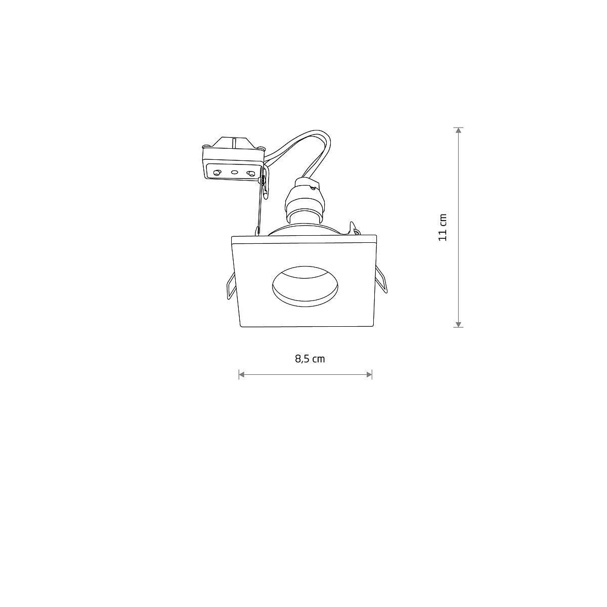 BAHIA inbouwspot gemonteerd