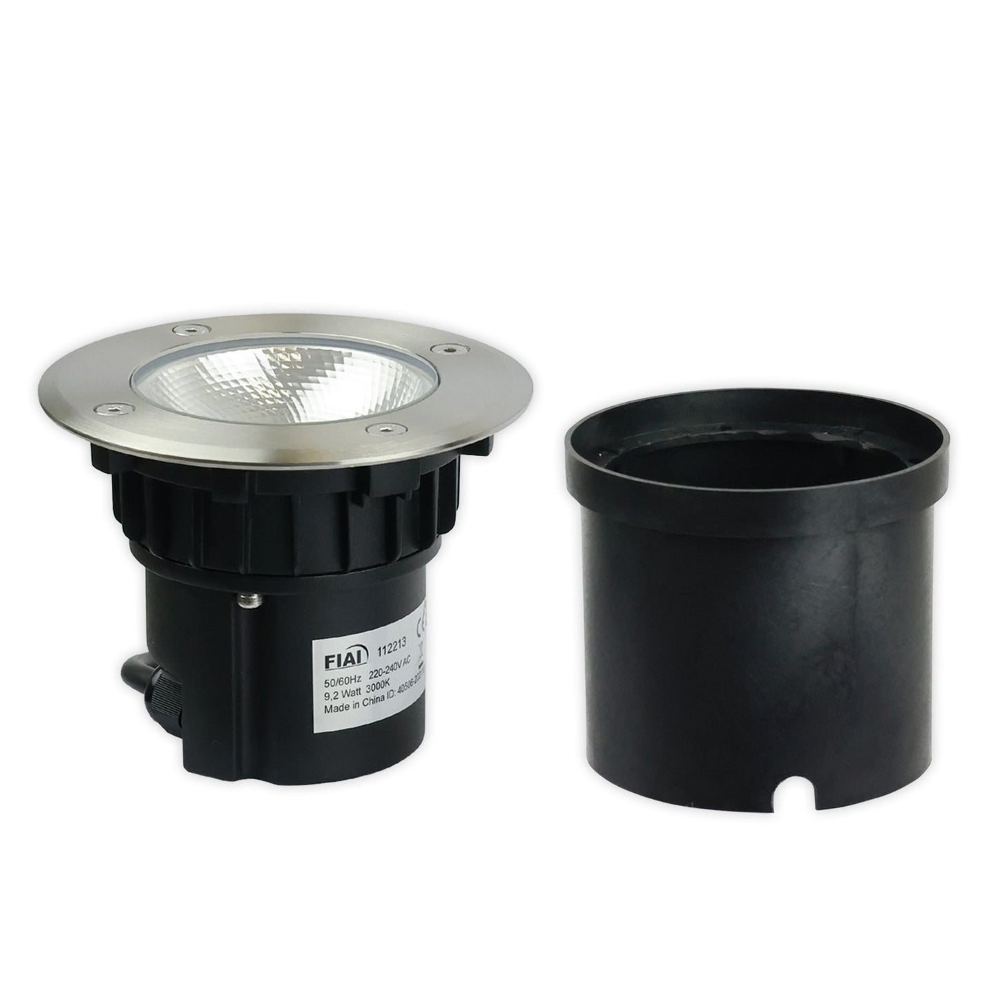 Grondspot RVS rond Ø125 9,2W 700lm 90° 3000K IP67
