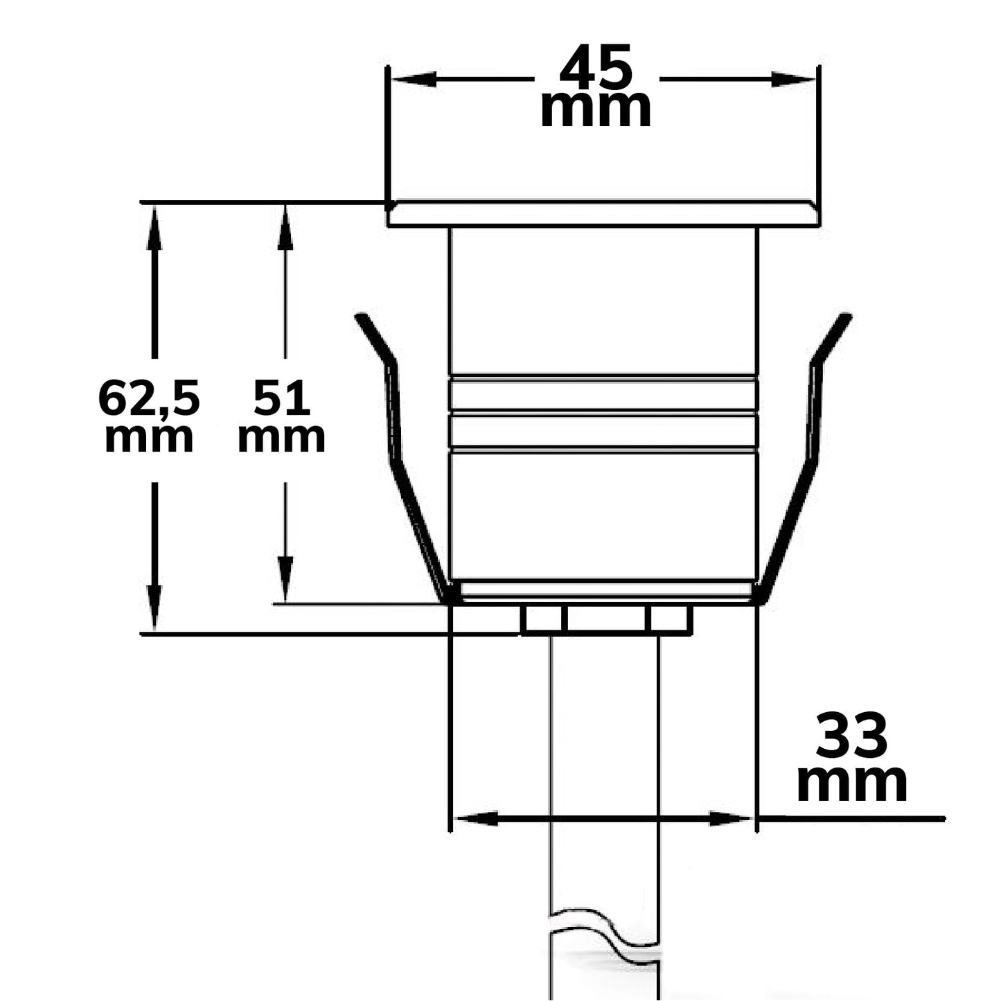 Grondspot RVS 2W 160lm 60° 3000K IP67