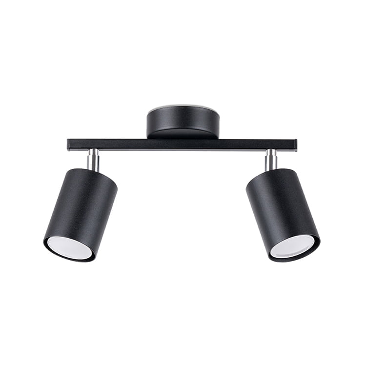 LEMMI 2 plafondlamp 2 richtbare spots GU10 zwart