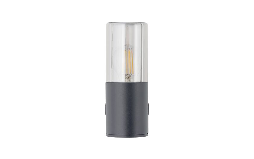 Idano E27 buitenwandlamp rookglas IP44
