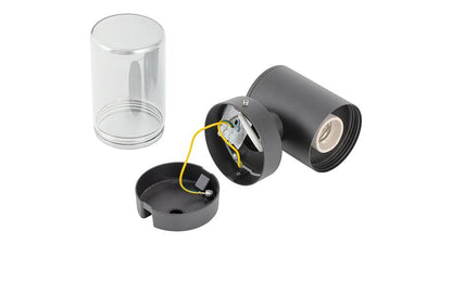 Idano E27 buitenwandlamp rookglas IP44